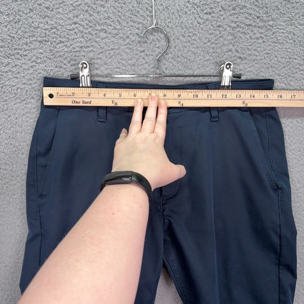 Proof Pants Mens 31 Navy Blue Performance Slim Chino Golf Office Business Work